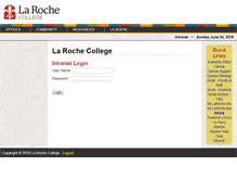 Tablet Screenshot of intranet.laroche.edu